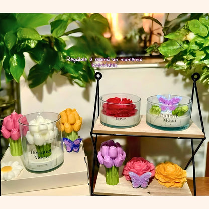 Flor de Luz – Flor Realista con Aroma + Pulsera BrillaMamá🌻💖