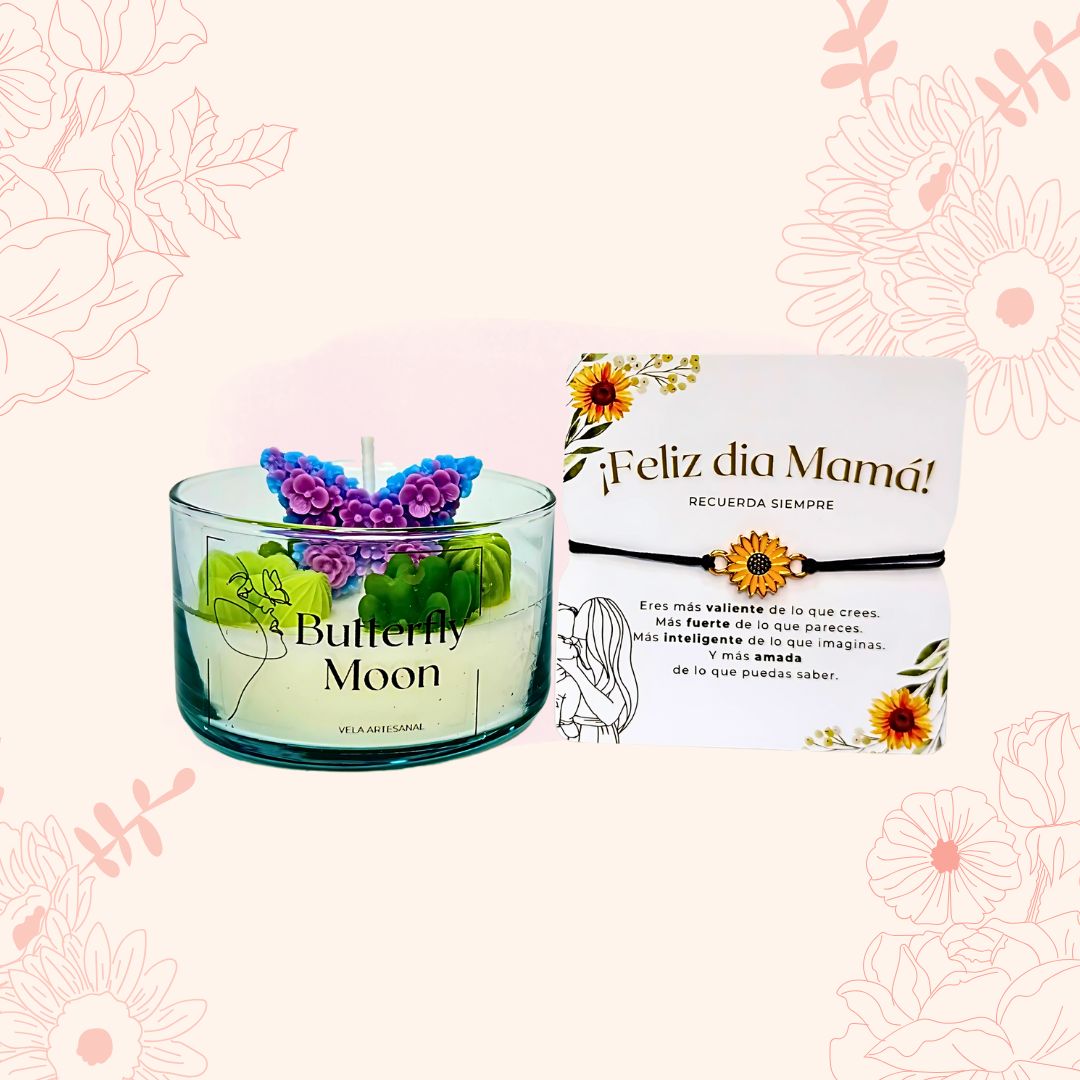 Flor de Luz – Flor Realista con Aroma + Pulsera BrillaMamá🌻💖